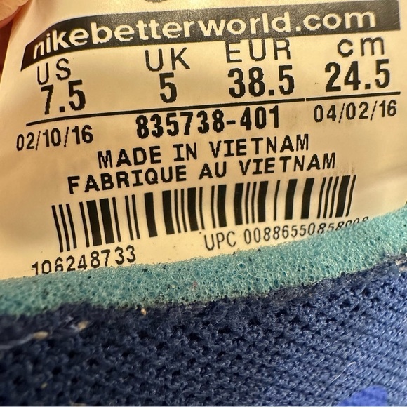 Nike Womens Air Presto Flyknit Ultra Running Shoe Deep Royal Blue Summit White 4 - Picture 8 of 8